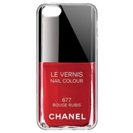 Chanel Rouge Rubis Nail Polish - iPhone 5/5S/SE Carcasa Transparenta Silicon