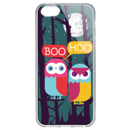 Boo Hoo 2 - iPhone 5/5S/SE Carcasa Transparenta Silicon
