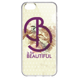 B is for Beautiful - iPhone 5/5S/SE Carcasa Transparenta Silicon