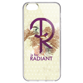 R is for Radiant - iPhone 5/5S/SE Carcasa Transparenta Silicon