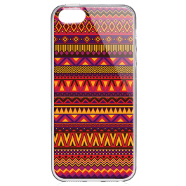 Aztec Summer - iPhone 5/5S Carcasa Transparenta Plastic