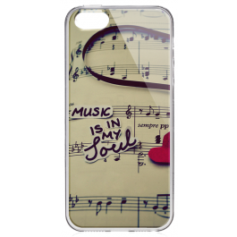 Soul Music - iPhone 5/5S Carcasa Transparenta Plastic