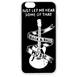 Rock & Roll - iPhone 6 Carcasa Transparenta Silicon