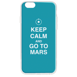 Keep Calm and Go to Mars - iPhone 6 Carcasa Transparenta Silicon