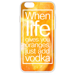 Vodka Orange - iPhone 6 Carcasa Transparenta Silicon