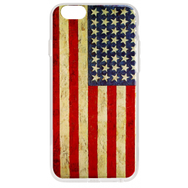 American Flag - iPhone 6 Carcasa Transparenta Silicon