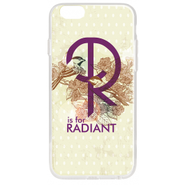 R is for Radiant - iPhone 6 Carcasa Transparenta Silicon