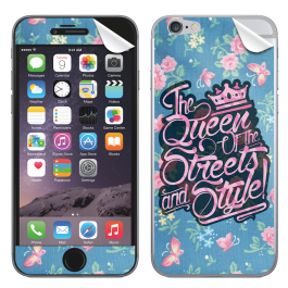 Queen of the Streets - Floral Blue - iPhone 6 Skin