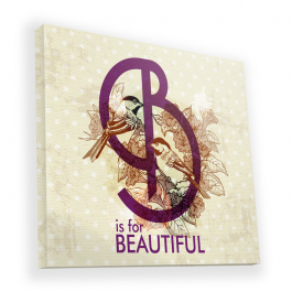 B is for Beautiful - Canvas Art 45x45