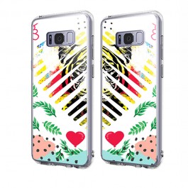 In the Jungle Heart - Samsung Galaxy S8 Carcasa Transparenta Silicon