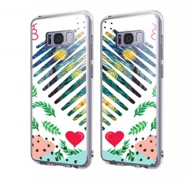 Van Gogh - Starry Night Heart - Samsung Galaxy S8 Carcasa Transparenta Silicon