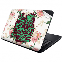 Queen of the Streets - Floral White - Laptop Generic Skin