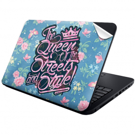 Queen of the Streets - Floral Blue - Laptop Generic Skin