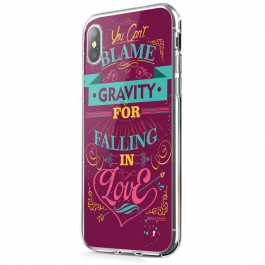Falling in Love - iPhone X Carcasa Transparenta Silicon