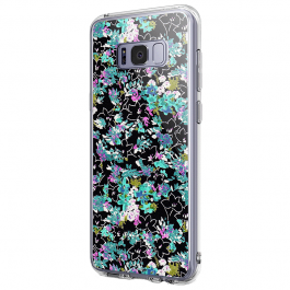 Floral Black - Samsung Galaxy S8 Carcasa Premium Silicon