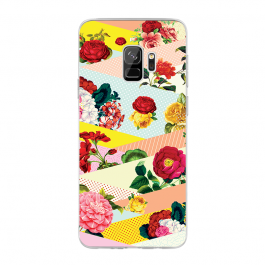 Flowers, Stripes & Dots - Samsung Galaxy S9 Carcasa Transparenta Silicon