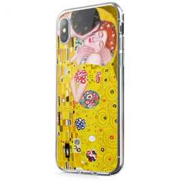 Gustav Klimt - The Kiss - iPhone X Carcasa Transparenta Silicon