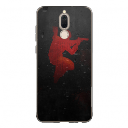 Grunge Red Counter Strike - Huawei Mate 10 Lite Carcasa Transparenta Silicon