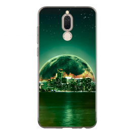 Fantasy Green City - Huawei Mate 10 Lite Carcasa Transparenta Silicon