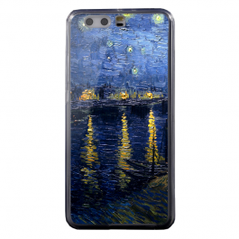 Van Gogh - Starryrhone - Huawei P10 Plus Carcasa Transparenta Silicon