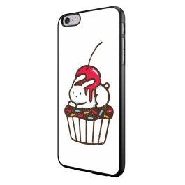 Cherry Bunny - iPhone 6/6S Carcasa Neagra TPU
