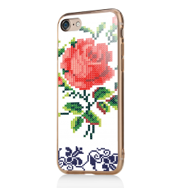 Red Rose - iPhone 7 / iPhone 8 Carcasa Transparenta Silicon