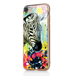 Zebra Splash - iPhone 7 / iPhone 8 Carcasa Transparenta Silicon