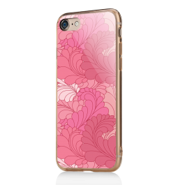 Rosy Feathers - iPhone 7 / iPhone 8 Carcasa Transparenta Silicon