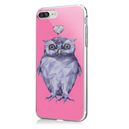 I Love Owls - iPhone 7 Plus / iPhone 8 Plus Carcasa Transparenta Silicon