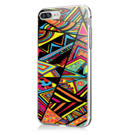 Patchy Stripes - iPhone 7 Plus / iPhone 8 Plus Carcasa Transparenta Silicon