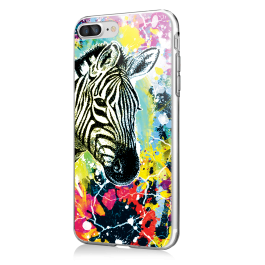 Zebra Splash - iPhone 7 Plus / iPhone 8 Plus Carcasa Transparenta Silicon