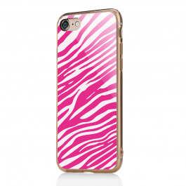 Pink Zebra - iPhone 7 / iPhone 8 Carcasa Transparenta Silicon