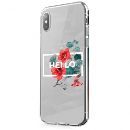 Hello Gorgeous - iPhone X Carcasa Transparenta Silicon