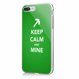 Keep Calm and Mine - iPhone 7 Plus / iPhone 8 Plus Carcasa Transparenta Silicon