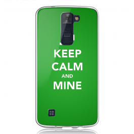 Keep Calm and Mine - LG K8 Carcasa Transparenta Silicon