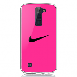 Pink Nike - LG K8 2017 Carcasa Transparenta Silicon