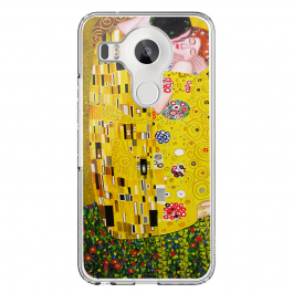 Gustav Klimt The Kiss - LG Nexus 5X Carcasa Transparenta Silicon 