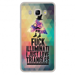 Love Triangles - Samsung Galaxy J7 Carcasa Silicon Transparent