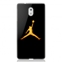 Golden Jordan Logo - Nokia 3 Carcasa Transparenta Silicon