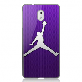 Purple Jordan - Nokia 3 Carcasa Transparenta Silicon