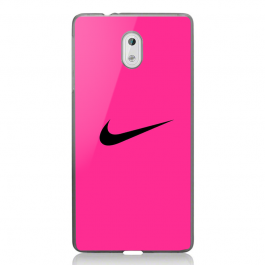 Pink Nike - Nokia 3 Carcasa Transparenta Silicon
