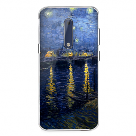 Van Gogh - Starryrhone - Nokia 5 Carcasa Transparenta Silicon