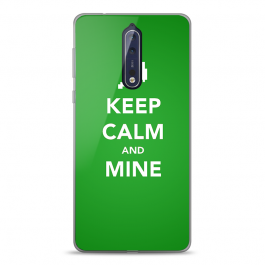 Keep Calm and Mine - Nokia 8 Carcasa Transparenta Silicon