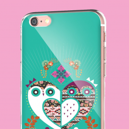 Owl Love - iPhone 6 Carcasa Transparenta Silicon
