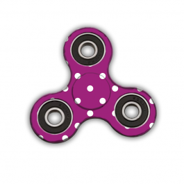 Fidget Spinner - Purple White Dots