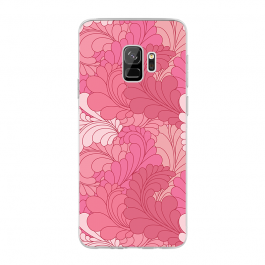 Rosy Feathers - Samsung Galaxy S9 Carcasa Transparenta Silicon