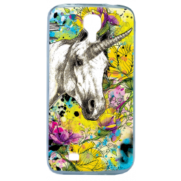 Unicorns and Fantasies - Samsung Galaxy S4 Carcasa Transparenta Silicon