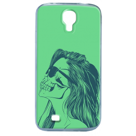 Skull Girl - Samsung Galaxy S4 Carcasa Transparenta Silicon