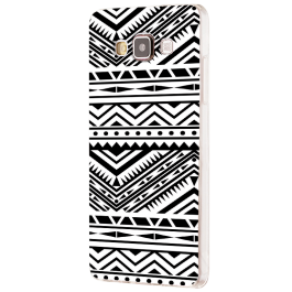 Tribal Black & White - Samsung Galaxy J5 Carcasa Silicon 