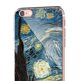 Van Gogh - Starry Night - iPhone 6 Carcasa Transparenta Silicon
